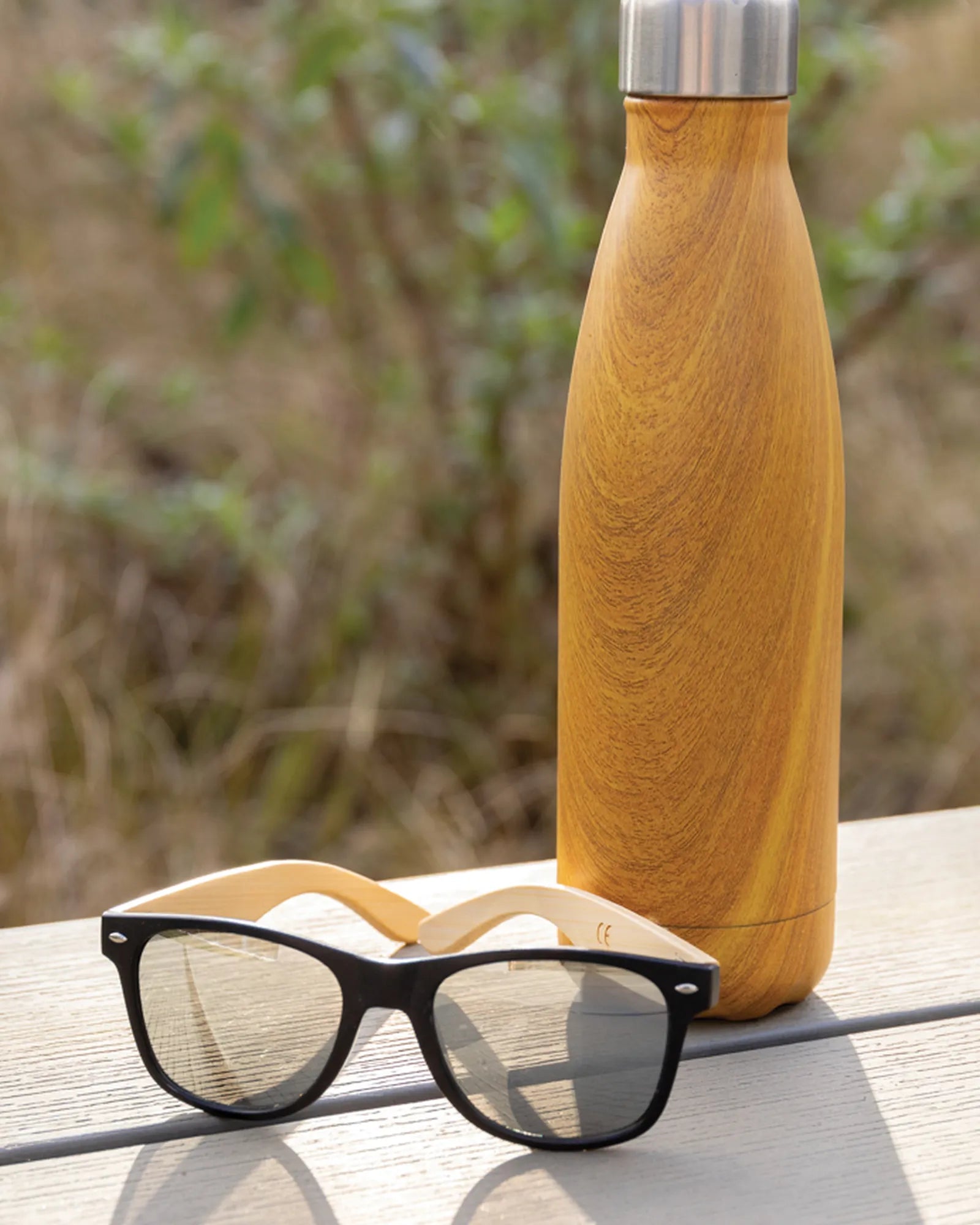 Thermosfles rvs 500ml houtlook om te personaliseren - 6